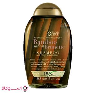 شامپو قهوه ای او جی ایکس مدل bamboo brunette حجم 385 میل